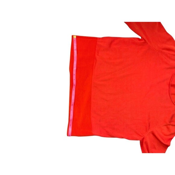 COS Orange Boxy Sweater Women’s Small Cotton Blend 3/4 Sleeve Ribbed Hem - Picture 5 of 8